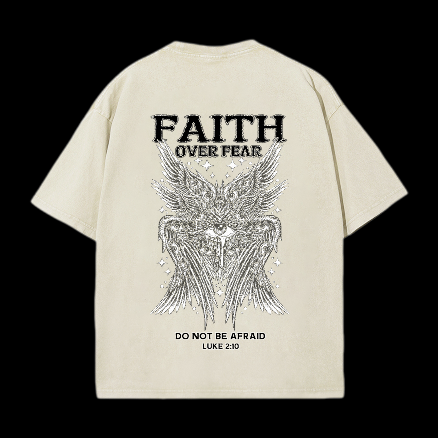 Faith Over Fear Seraphim Angel Christian tee