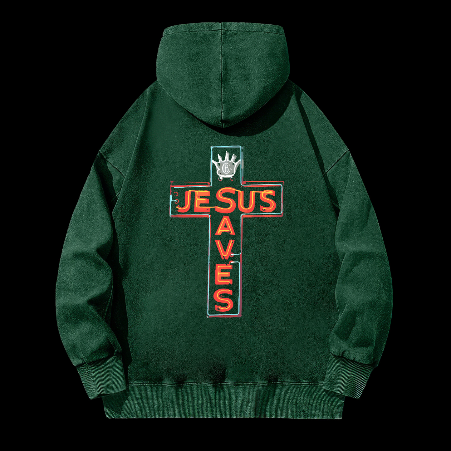 Jesus Saves Washed Hoodie