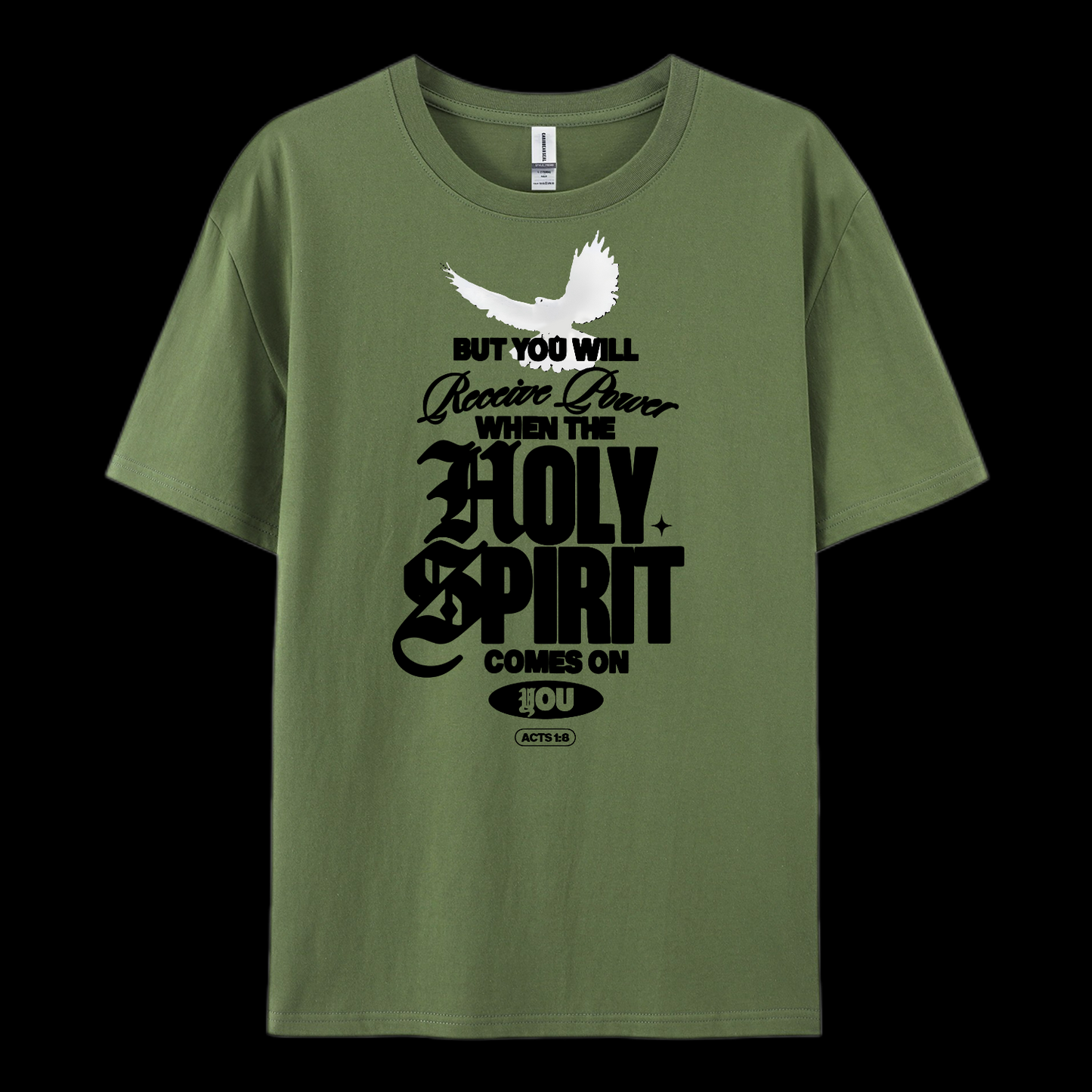 Holy Spirit Comes On Cotton T-Shirt