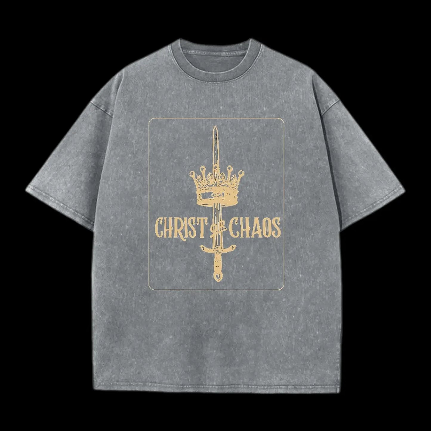 Christ Or Chaos Christian Washed T-Shirt