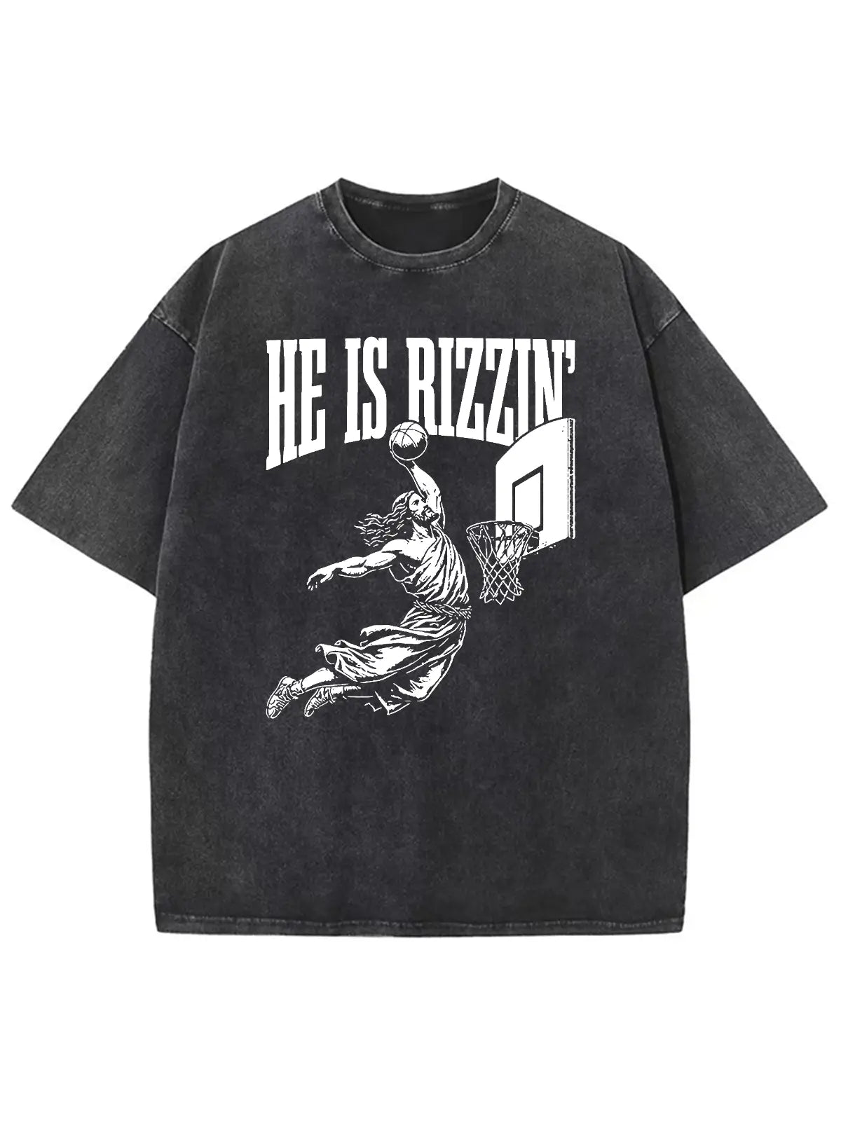 He Is Rizzin' Unisex Washed T-Shirt