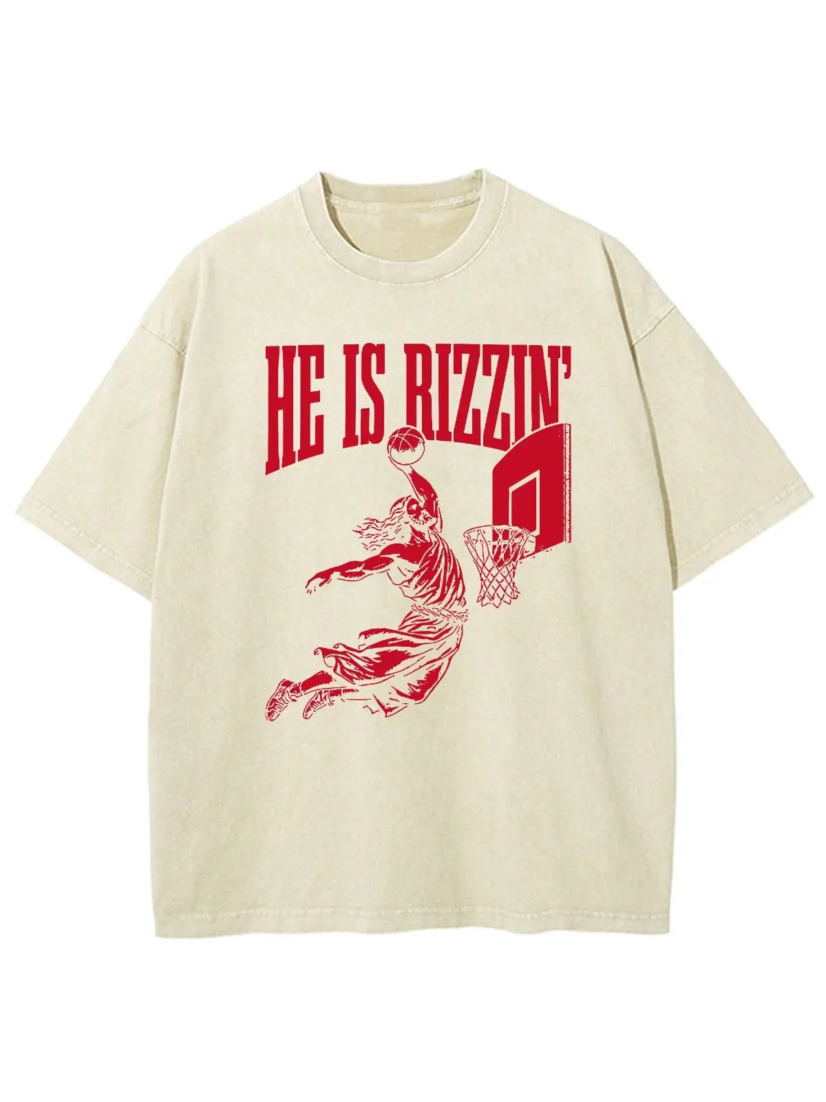 He Is Rizzin' Unisex Washed T-Shirt