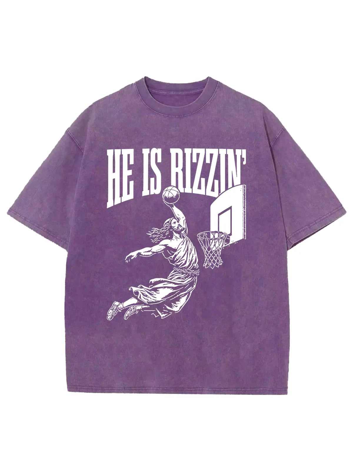 He Is Rizzin' Unisex Washed T-Shirt