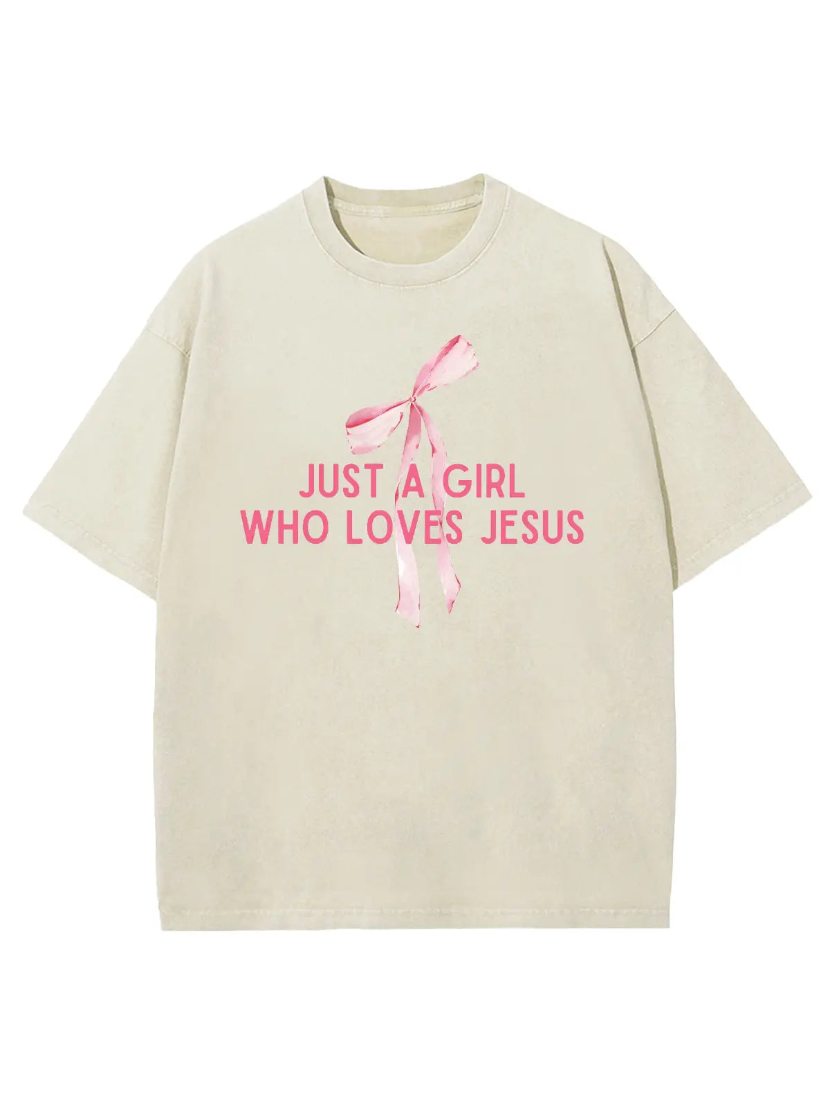 Just A Girl Who Loves Jesus Unisex Washed T-Shirt