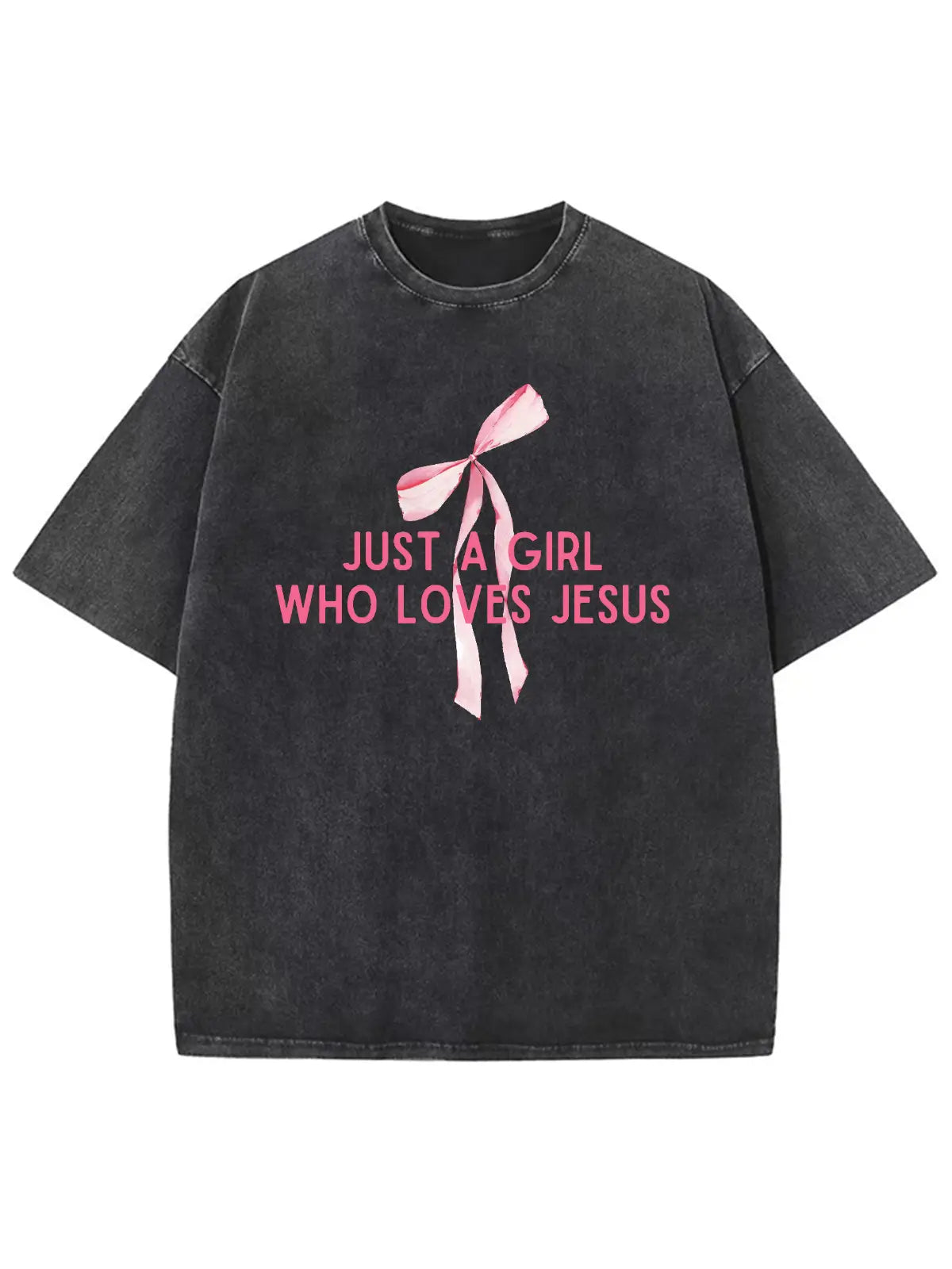 Just A Girl Who Loves Jesus Unisex Washed T-Shirt
