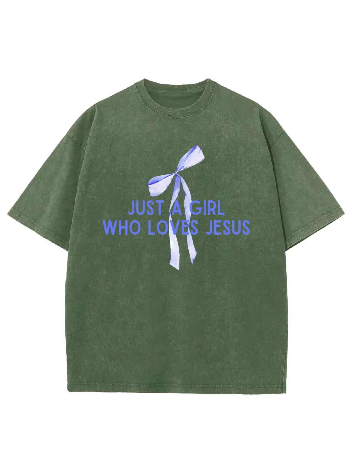 Just A Girl Who Loves Jesus Unisex Washed T-Shirt