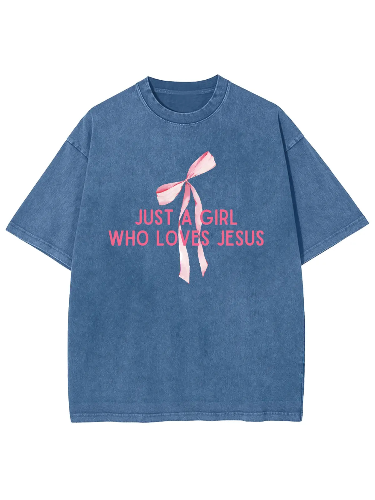 Just A Girl Who Loves Jesus Unisex Washed T-Shirt