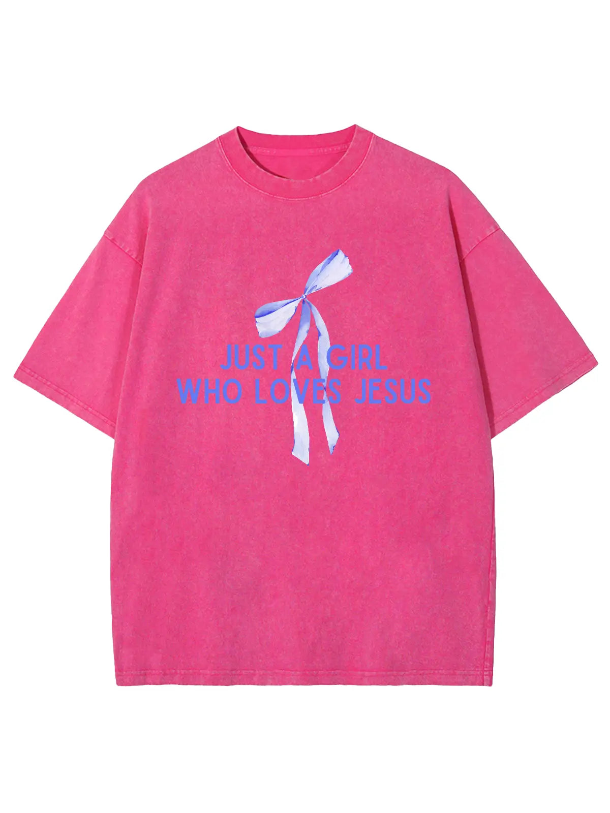 Just A Girl Who Loves Jesus Unisex Washed T-Shirt