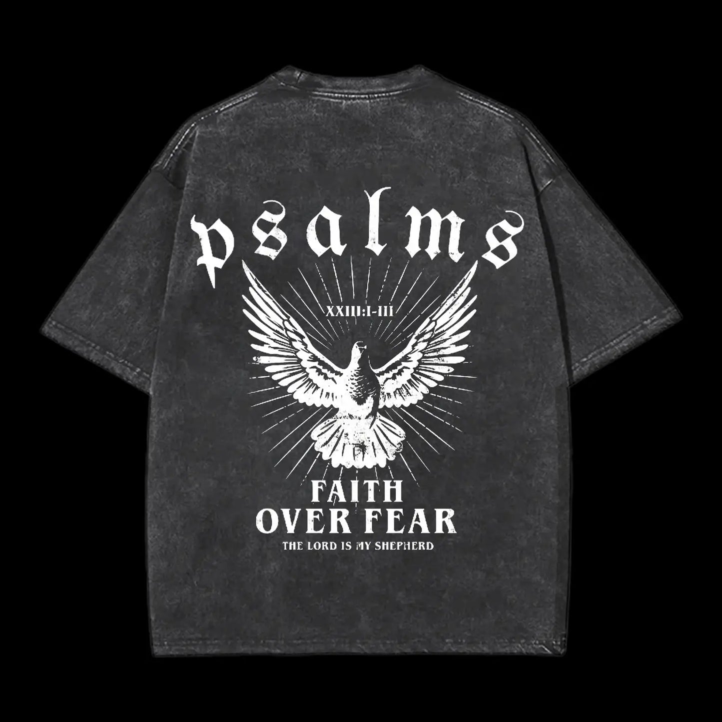 FAITH OVER FEAR CHRISTIAN WASHED T-SHIRT