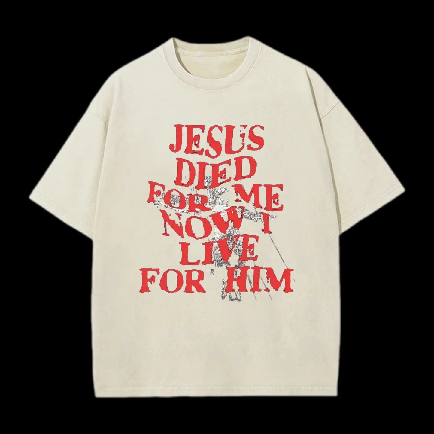 Jesus Died For Us Christian Washed T-Shirt
