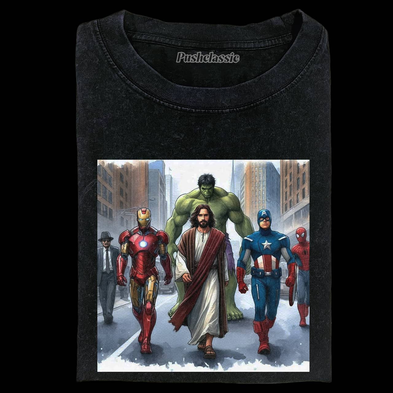 Jesus and Captain America Washed T-Shirt