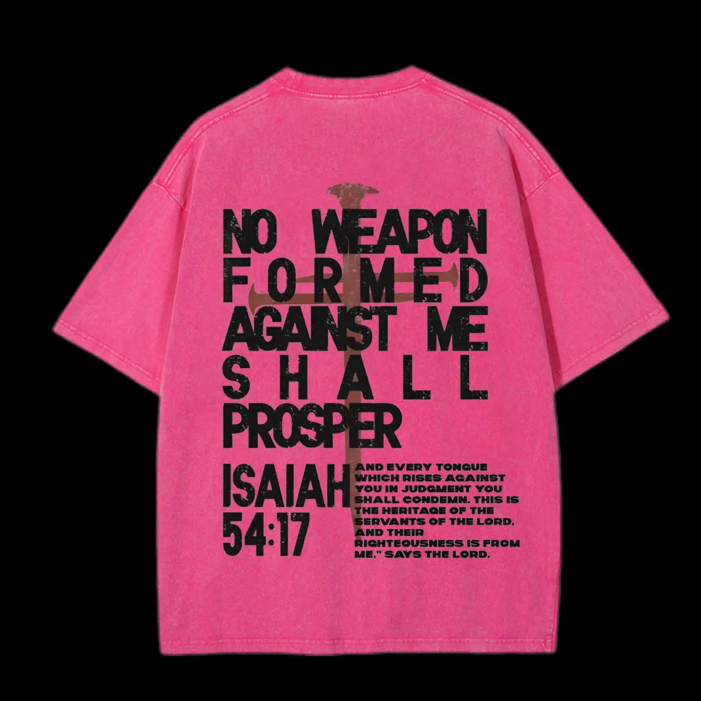 NO WEAPON CHRISTIAN WASHED T-SHIRT