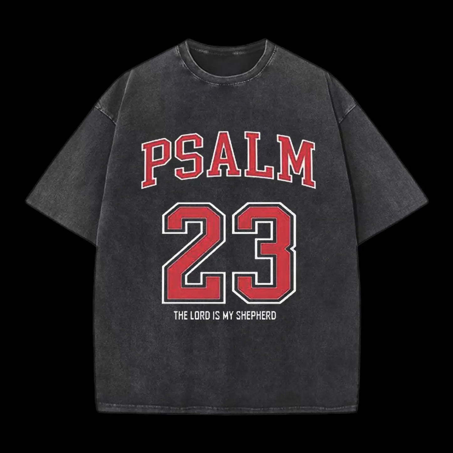 PSALM 23 CHRISTIAN WASHED T-SHIRT
