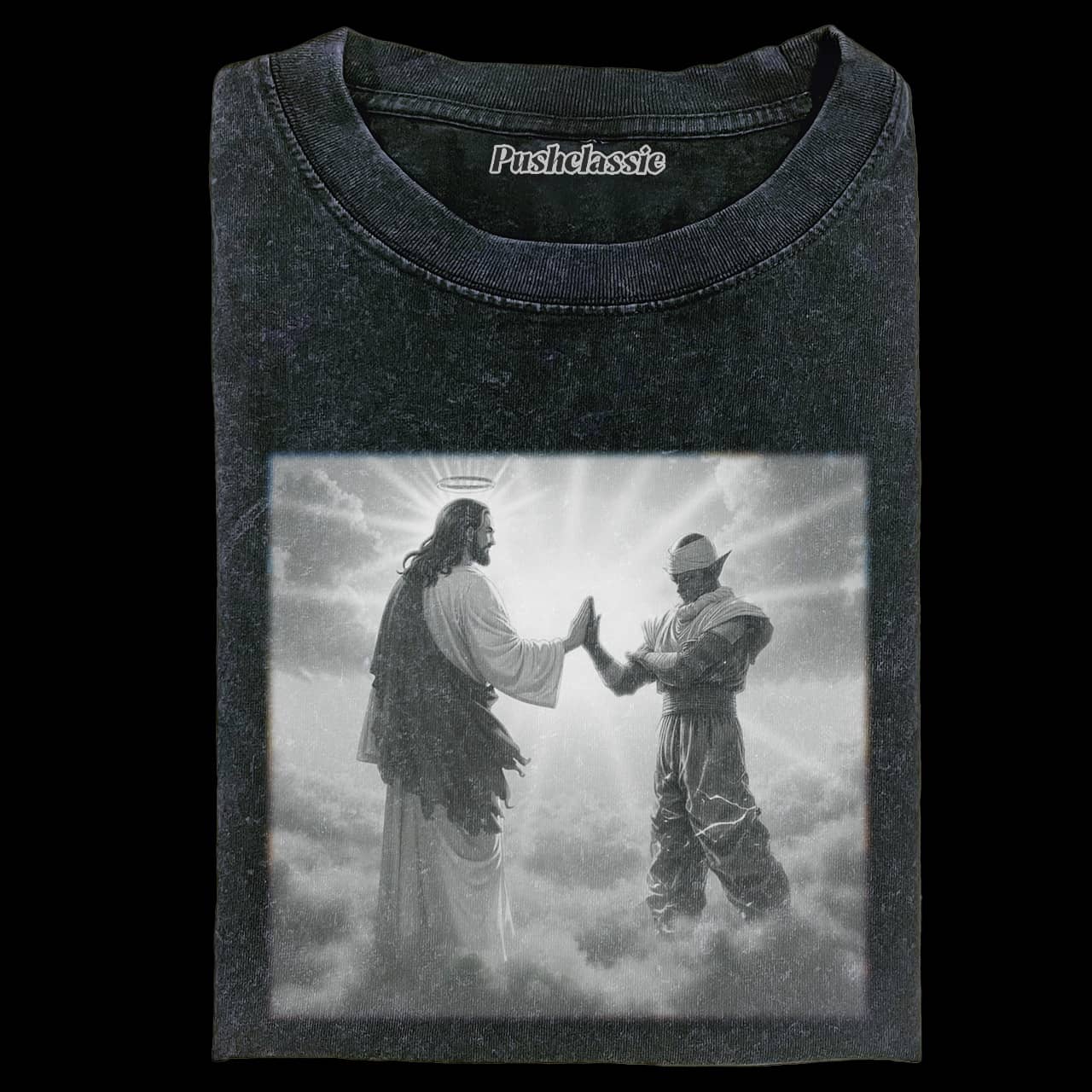 THE JESUS AND PICCOLO WASHED T-SHEIRT