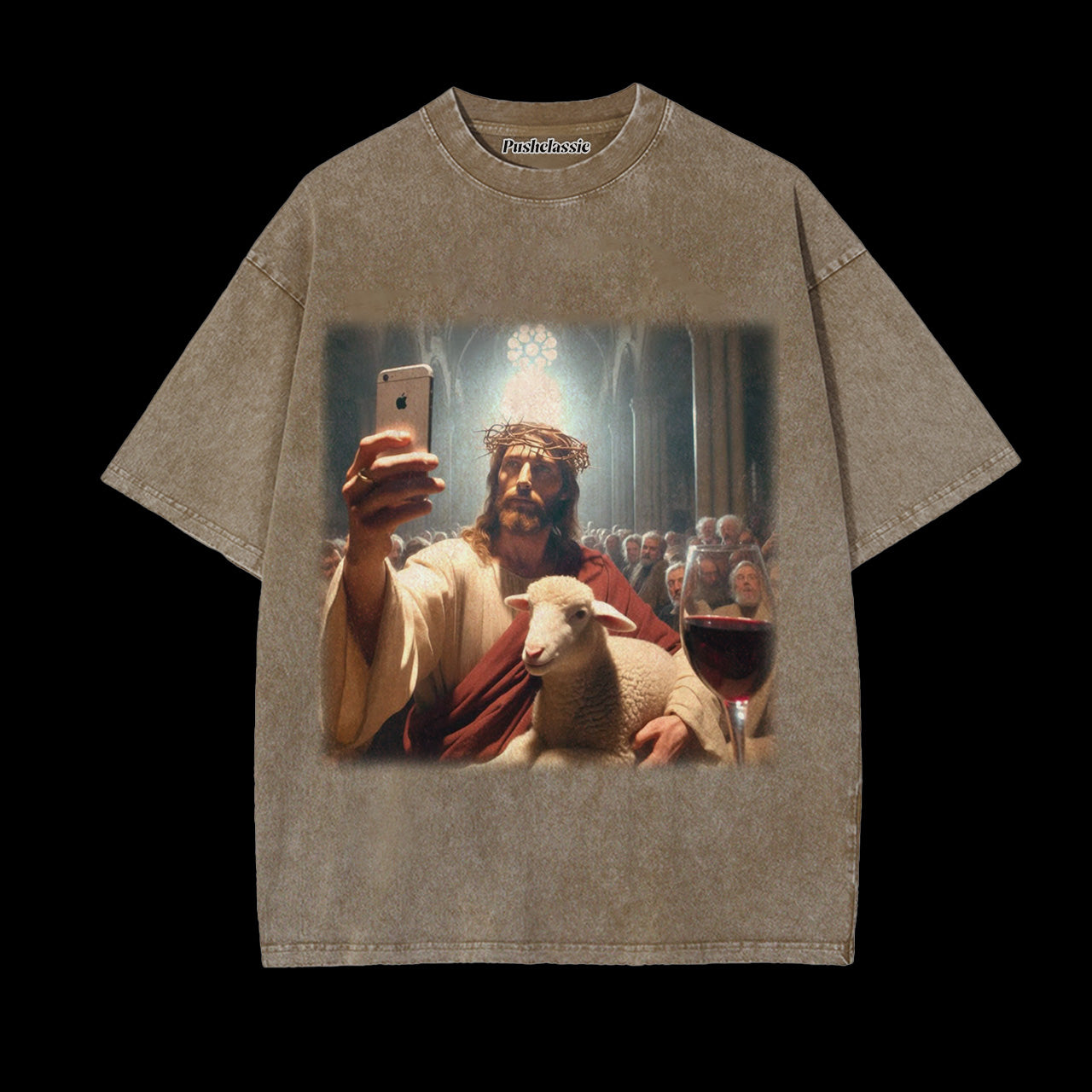THE JESUS SELFIE WASHED T-SHIRT