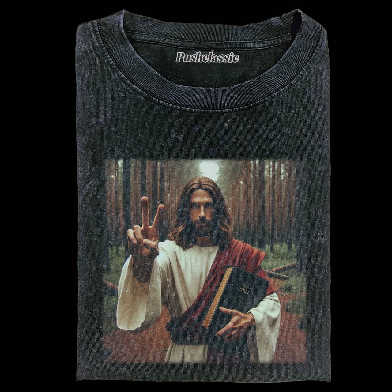 THE JESUS SELFIE WASHED T-SHIRT