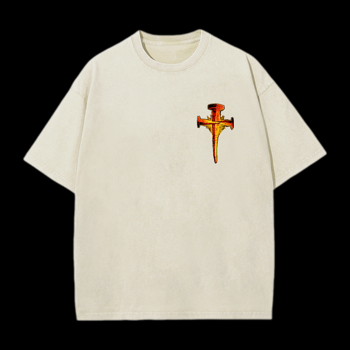 1Cross 3Nails 4Given Washed T-Shirt