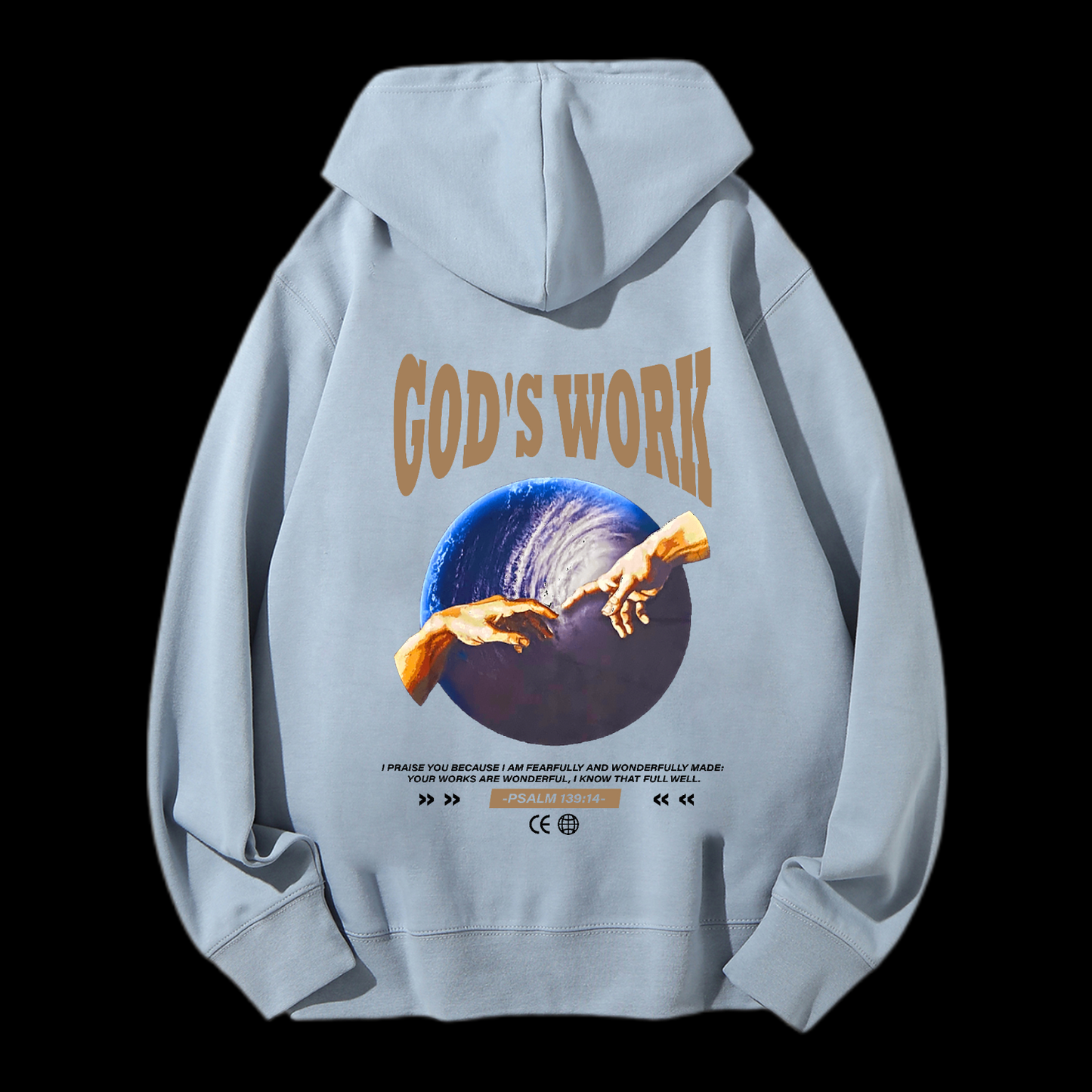 God's Work Psalm 139:14 Drawstring Hoodie