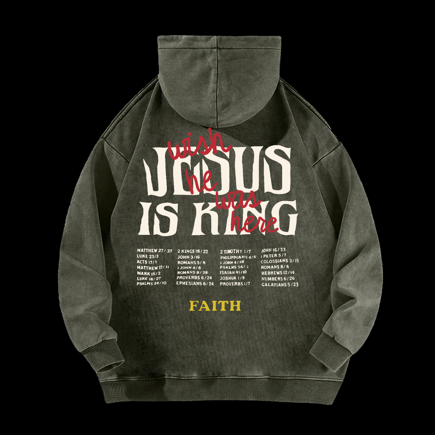 Jesus Is King Washed Hoodie