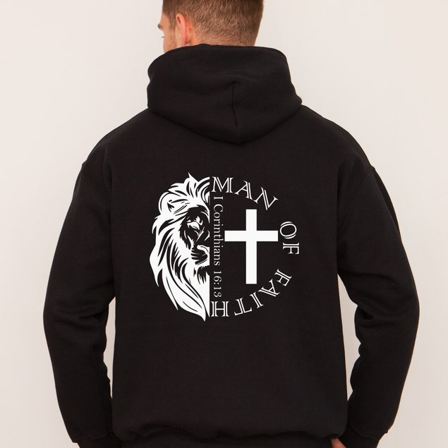 Man Of Faith Drawstring Hoodie