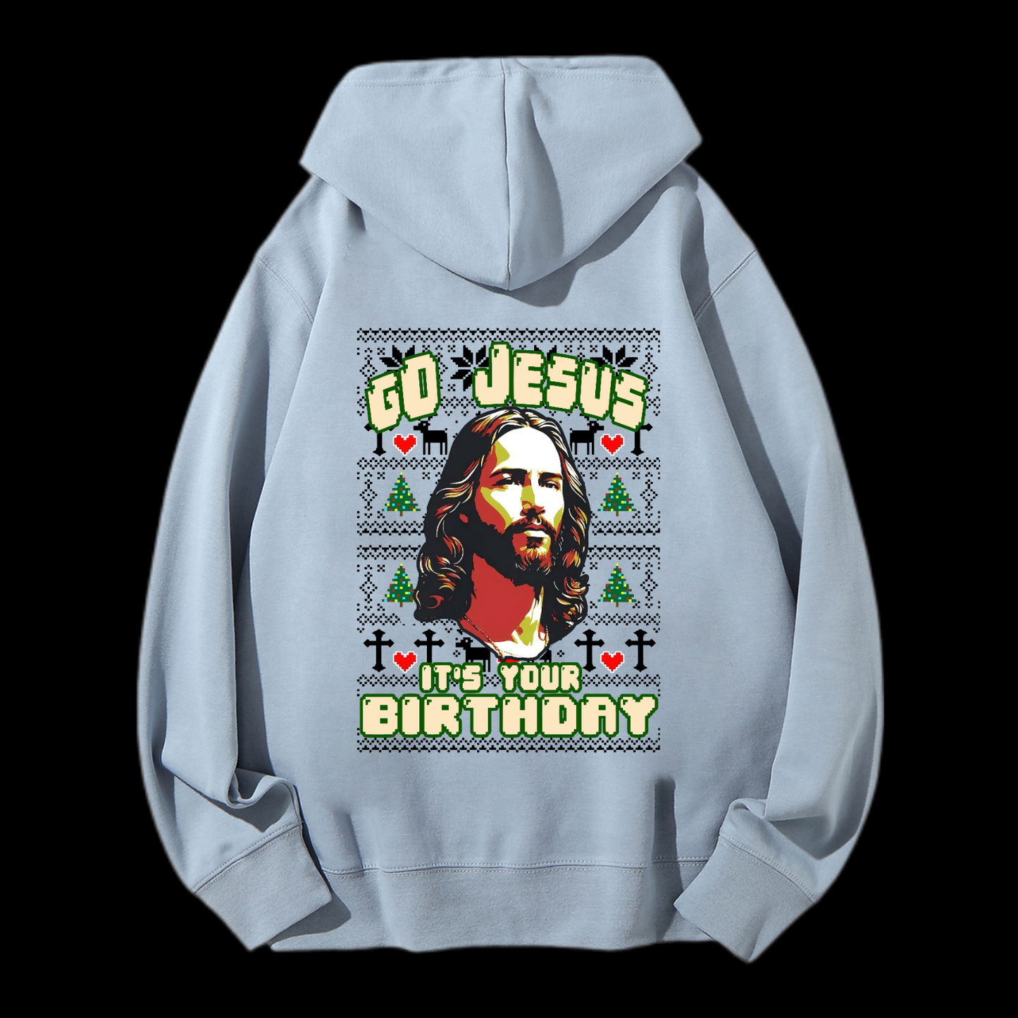 Go Jesus It's Your Birthday Christmas Drawstring Hoodie
