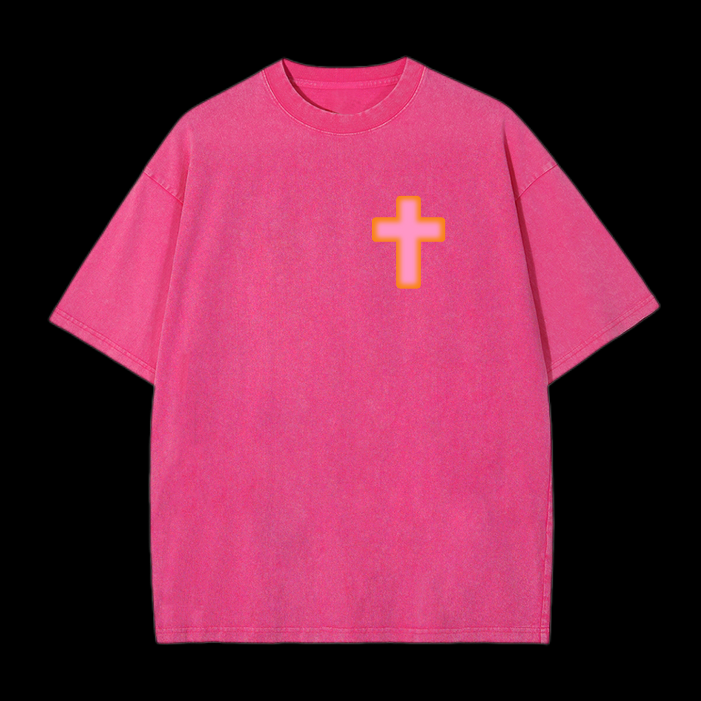 Because Of Jesus I Am Made Whale Washed T-Shirt