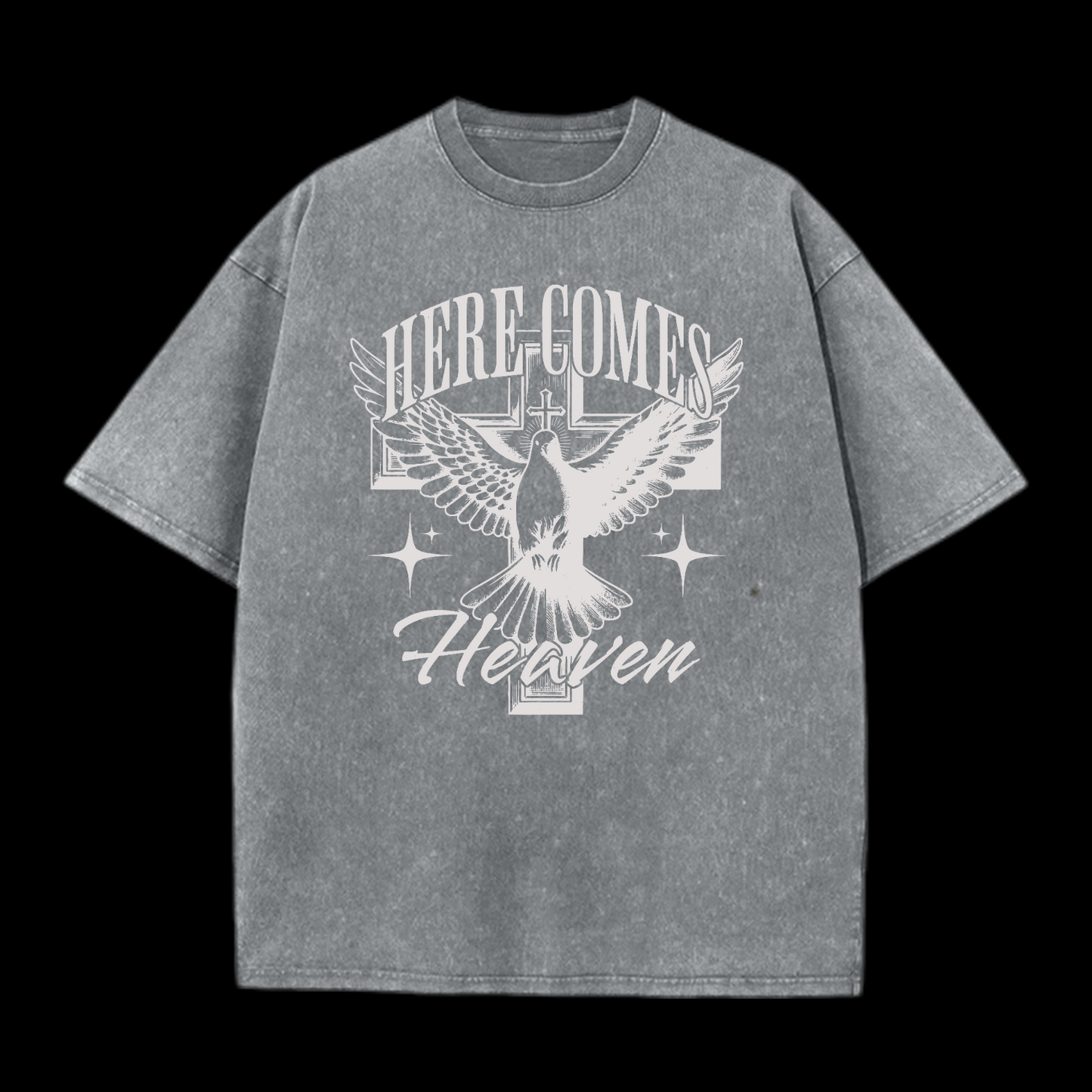Here Comes Heaven Washed T-Shirt