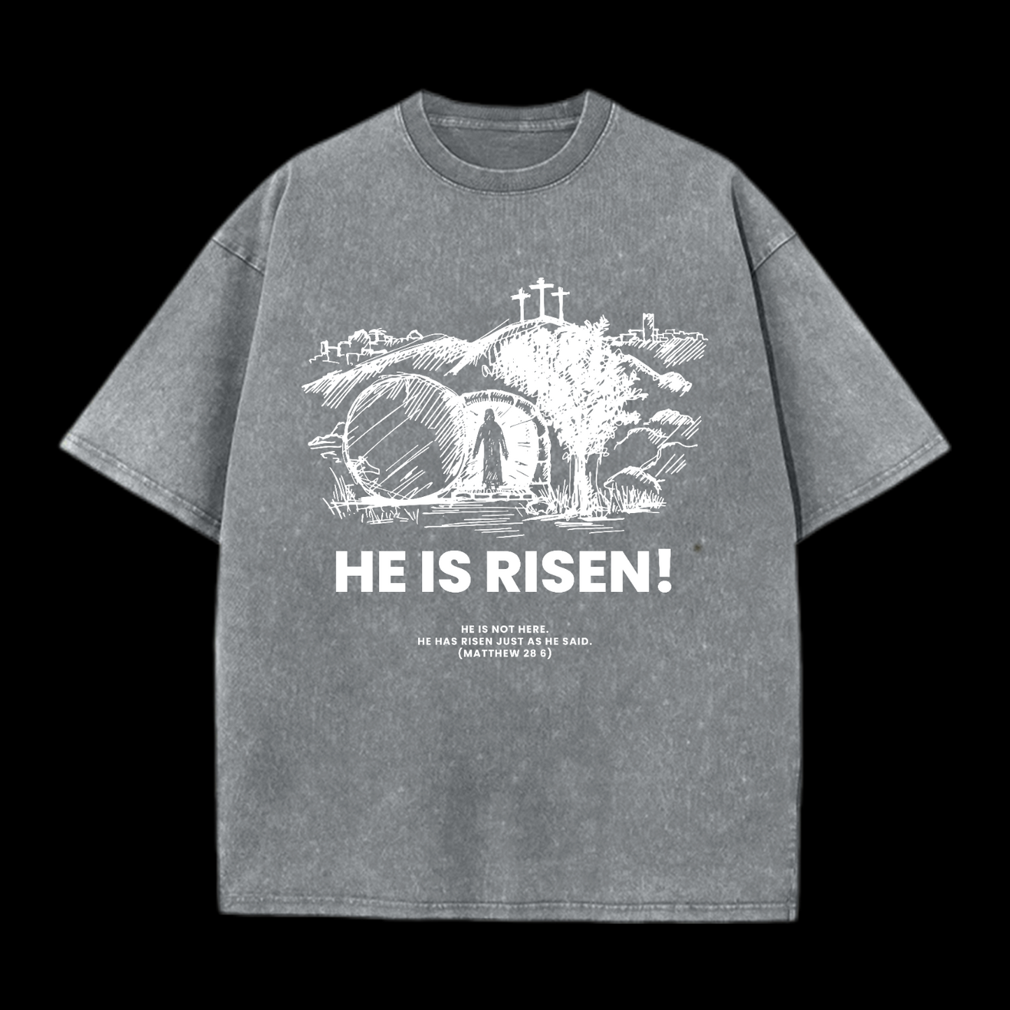 He Is Risen Washed T-Shirt