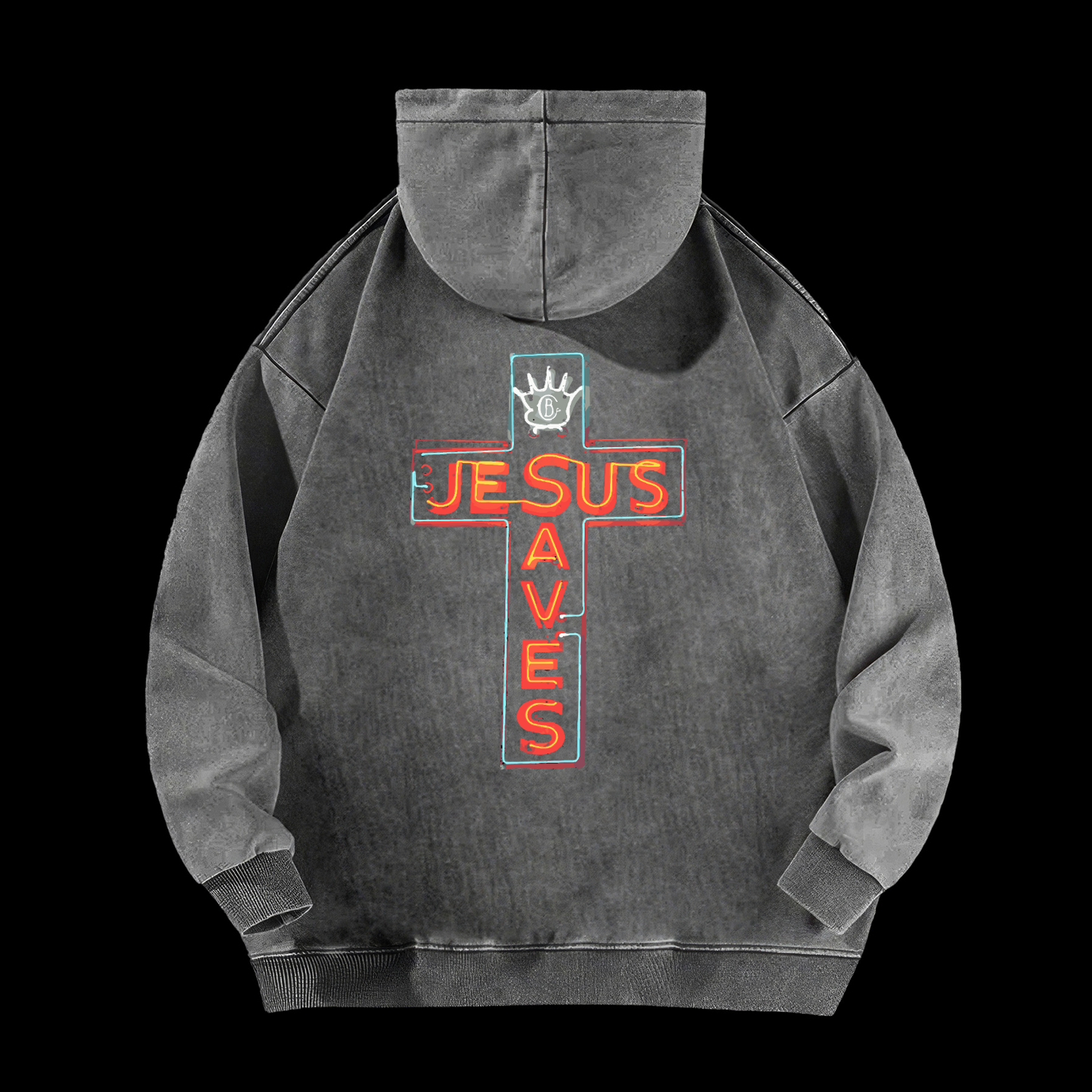 Jesus Saves Washed Hoodie