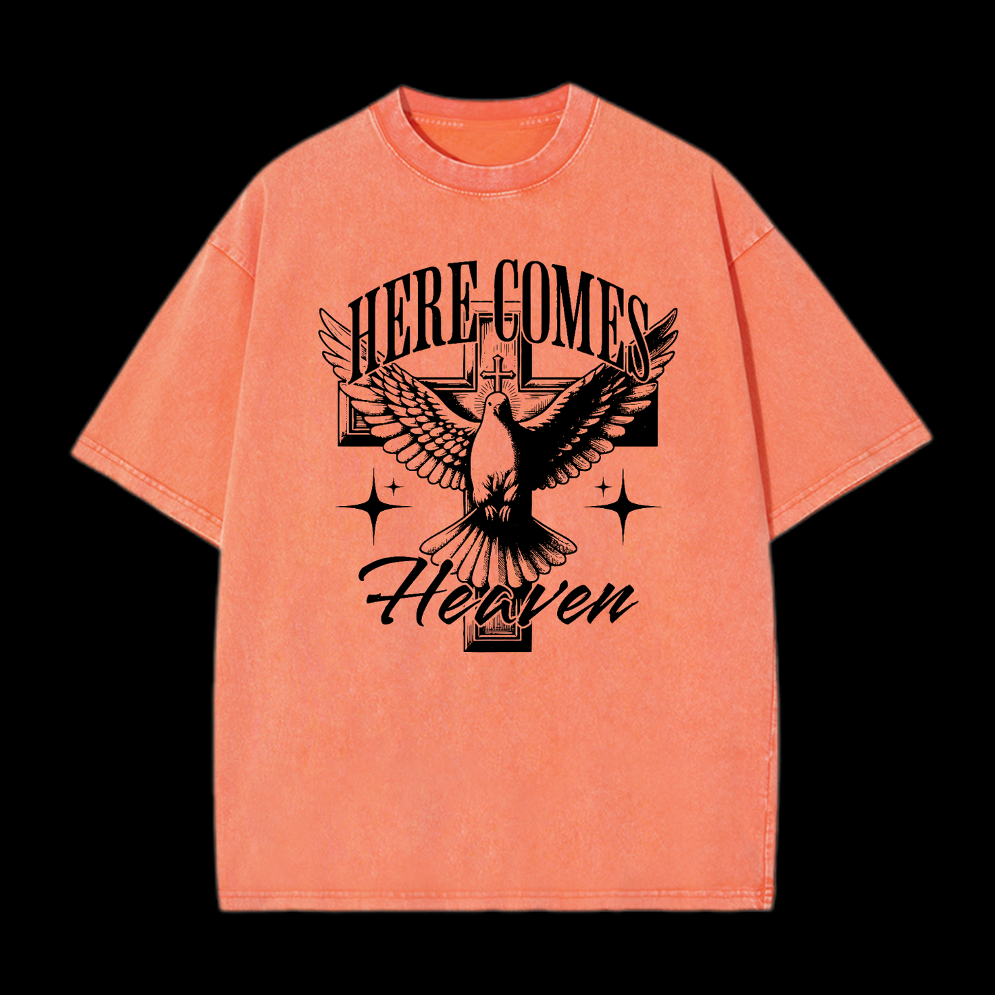 Here Comes Heaven Washed T-Shirt