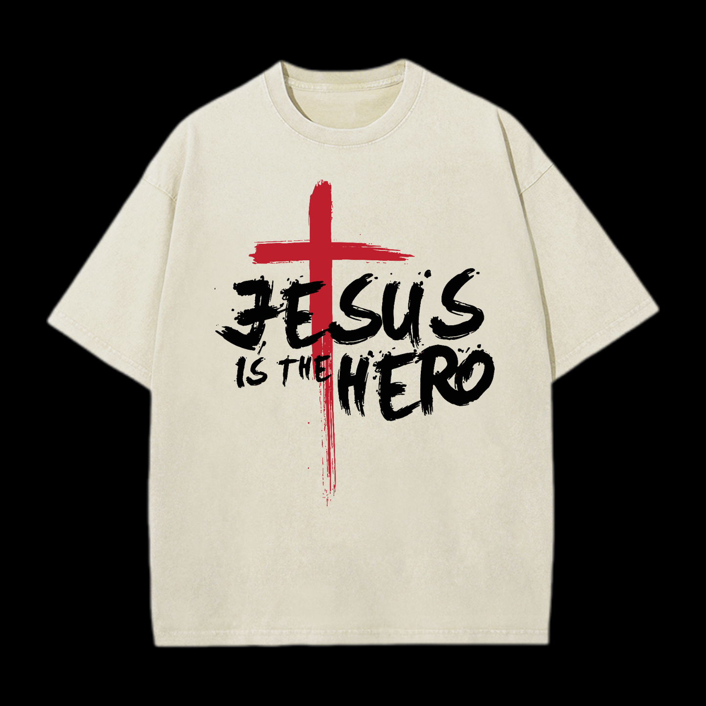 Jesus Is The Hero Washed T-Shirt