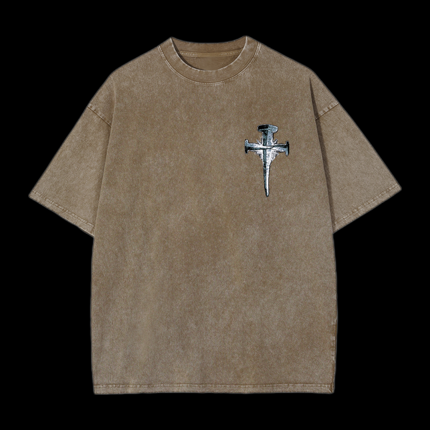 1Cross 3Nails 4Given Washed T-Shirt