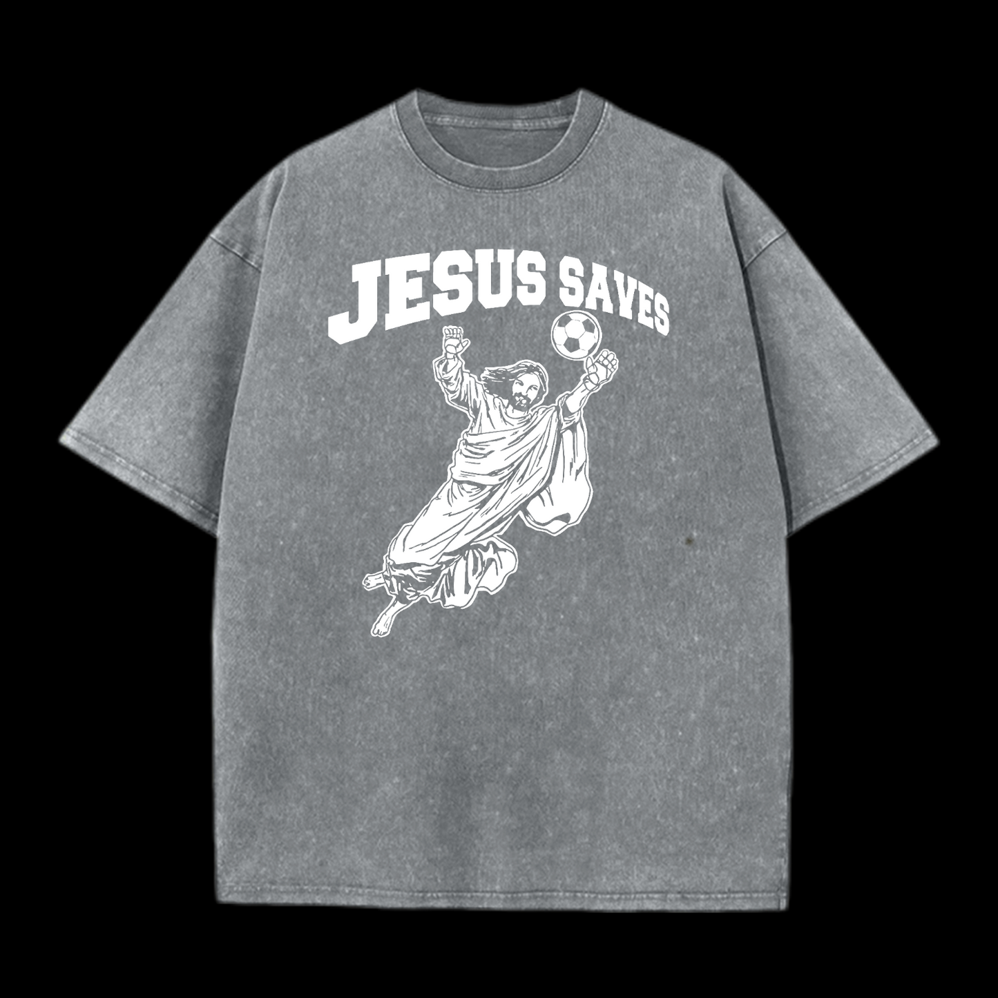 Jesus Saves Washed T-Shirt