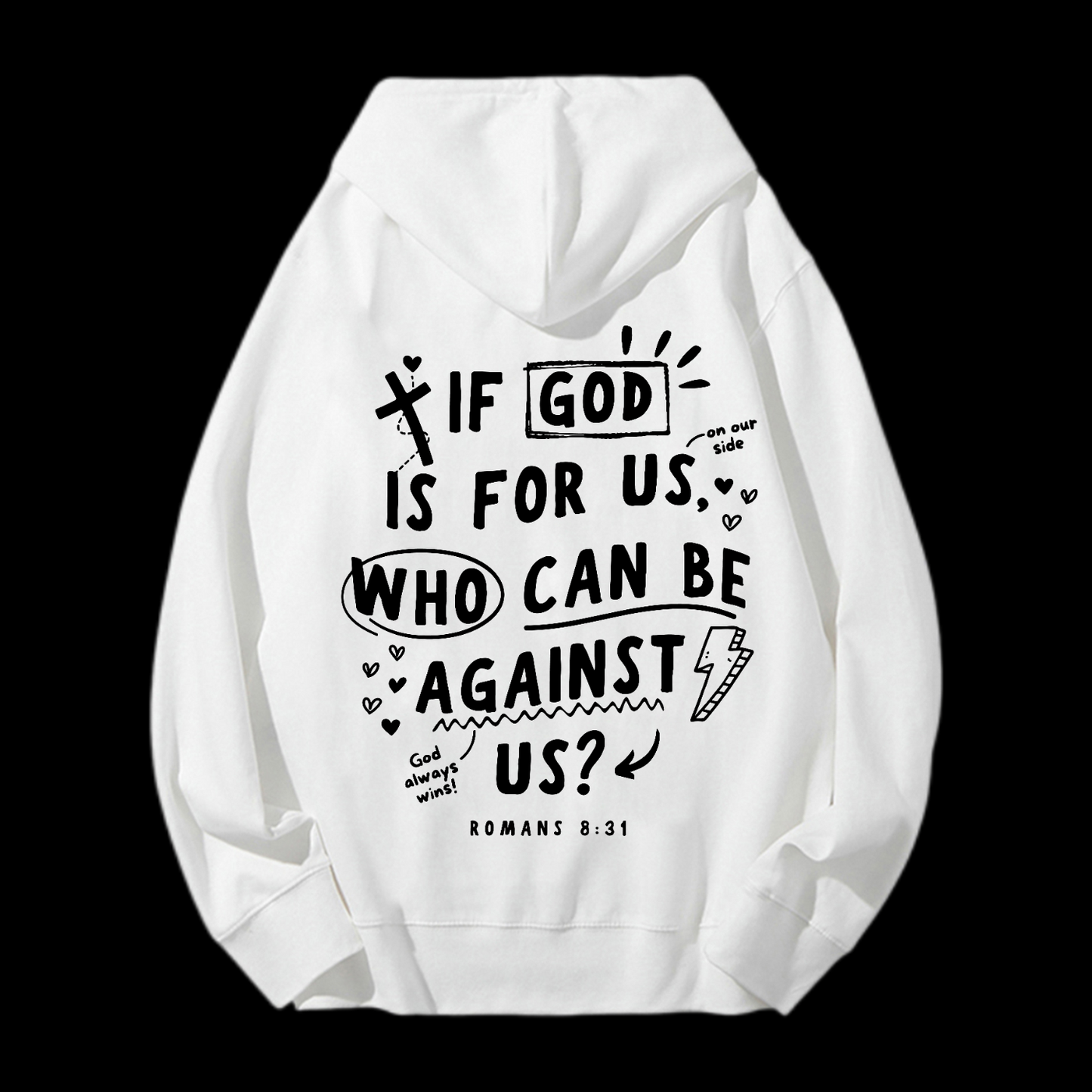 If God Is For Us Drawstring Hoodie