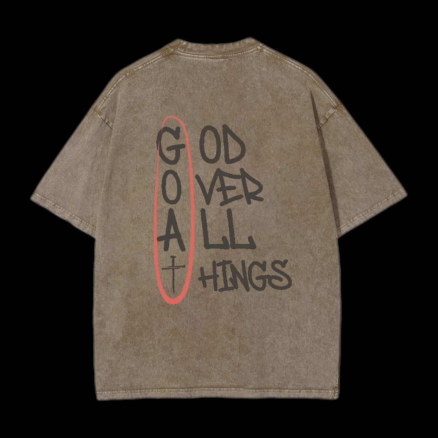 God Over All Things Washed Distressed Tee
