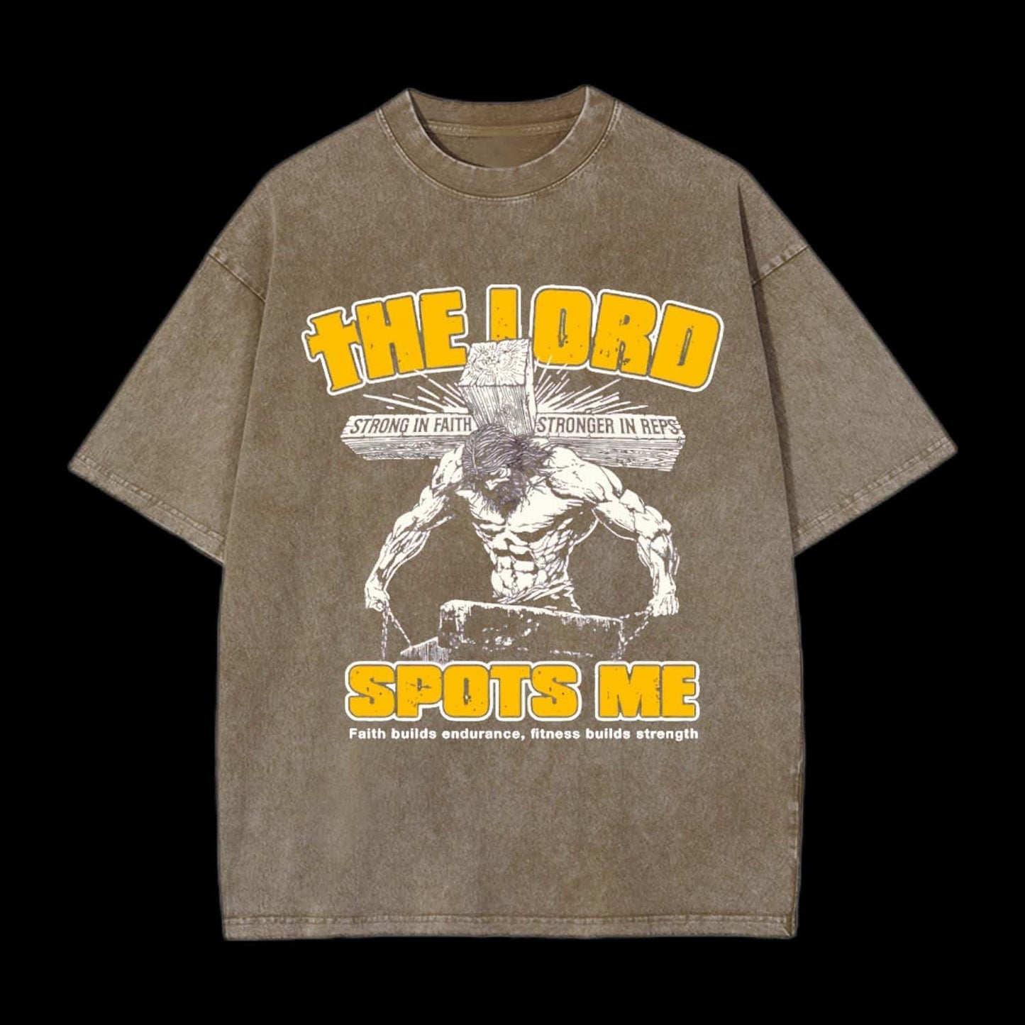The Lord Spots Me God Gym Graphic Acid Tee