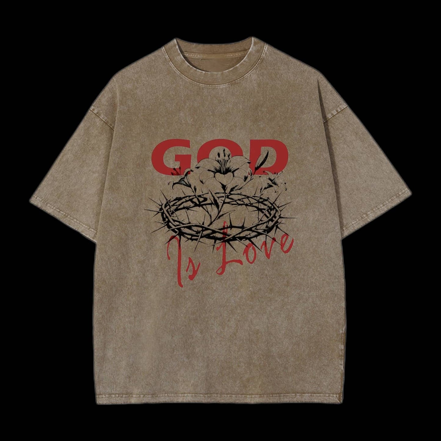 God Is Love Christian Washed T-Shirt