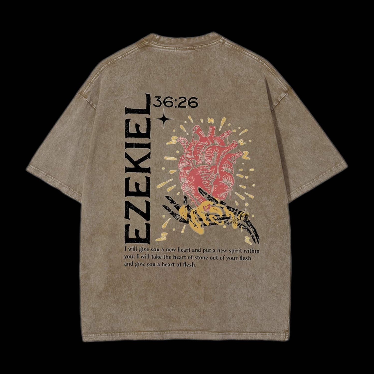 Ezekiel 3626 I Will Give You A New Heart Printed Men's Tee