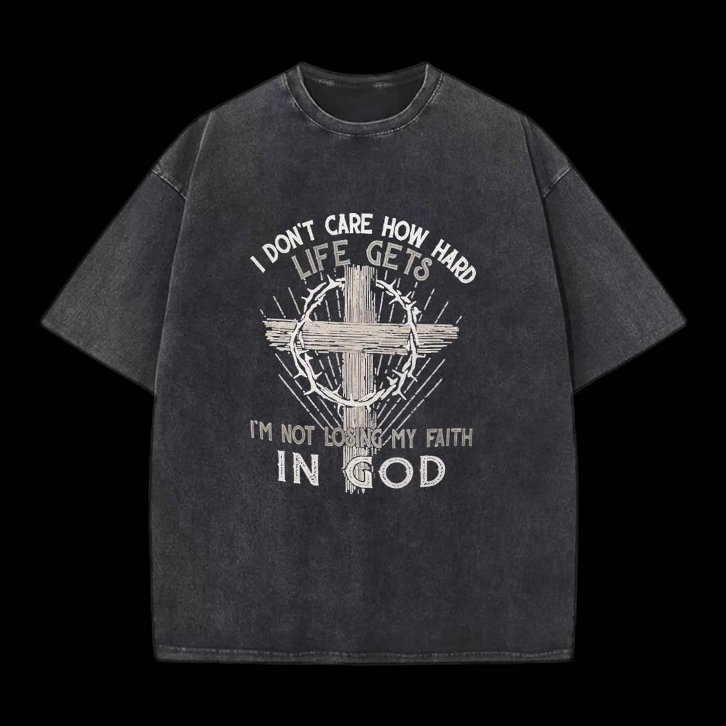 I Don't Care How Hard Life Gets Printed Men's T-shirt