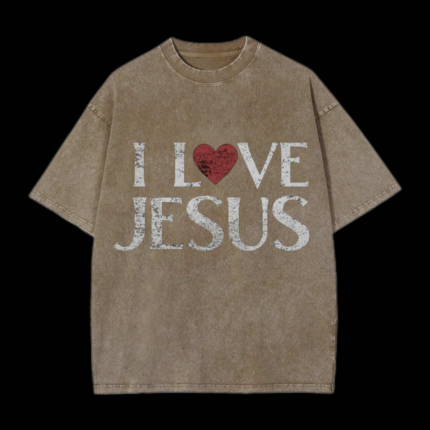 I LOVE JESUS WASHED T-SHIRT