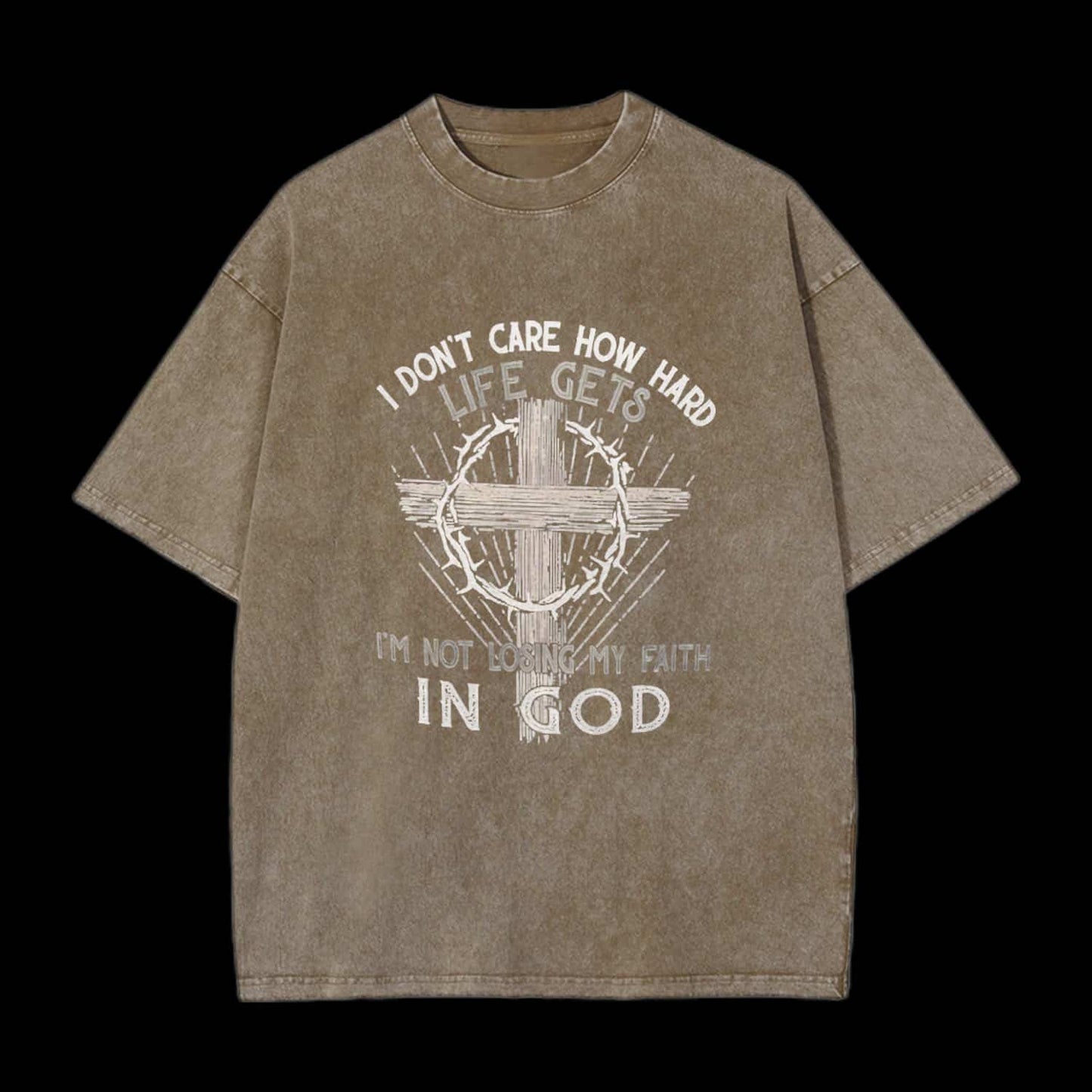 I Don't Care How Hard Life Gets Printed Men's T-shirt