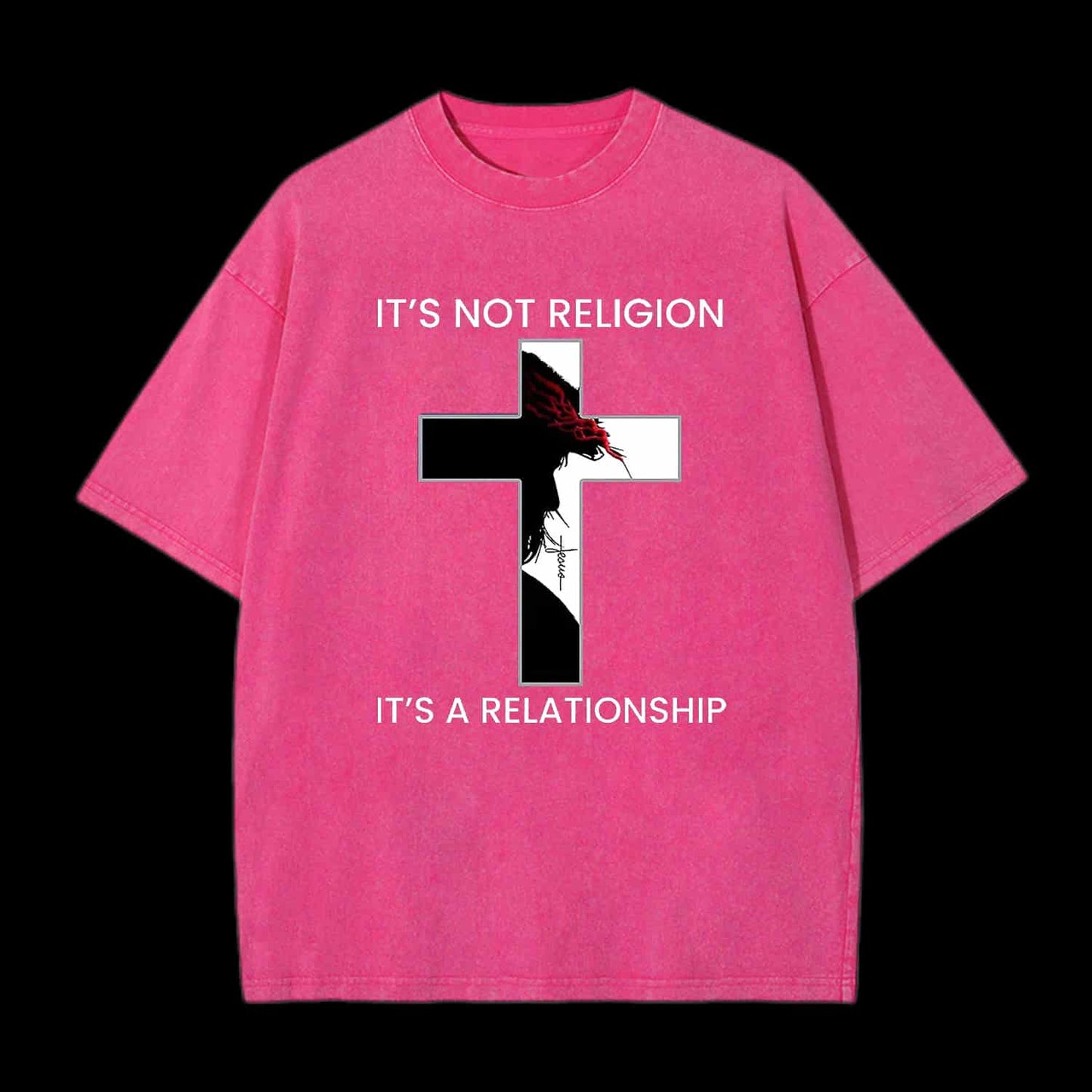 It's Not Religion It's a Relationship Jesus Cross Tee