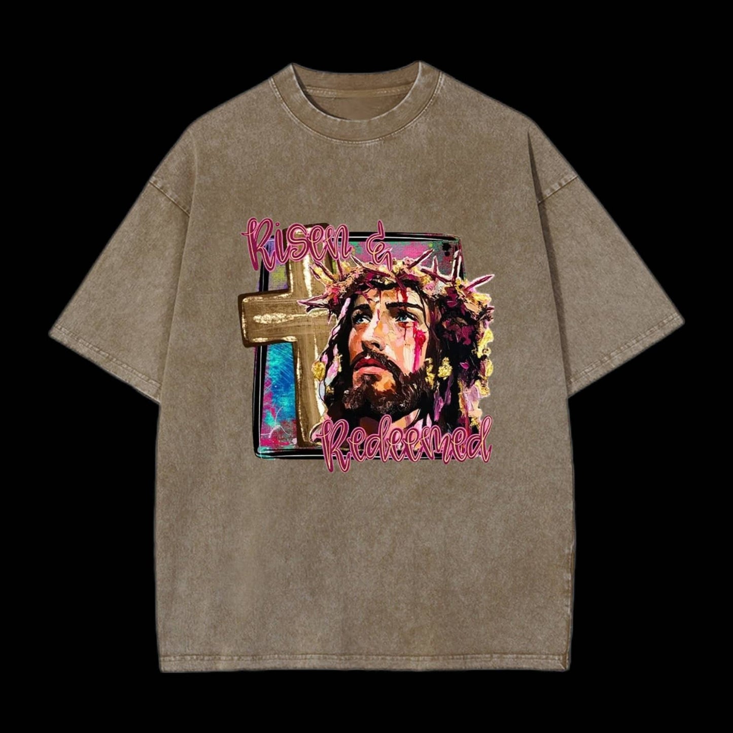 Risen And Redeemed Christian Washed T-Shirt