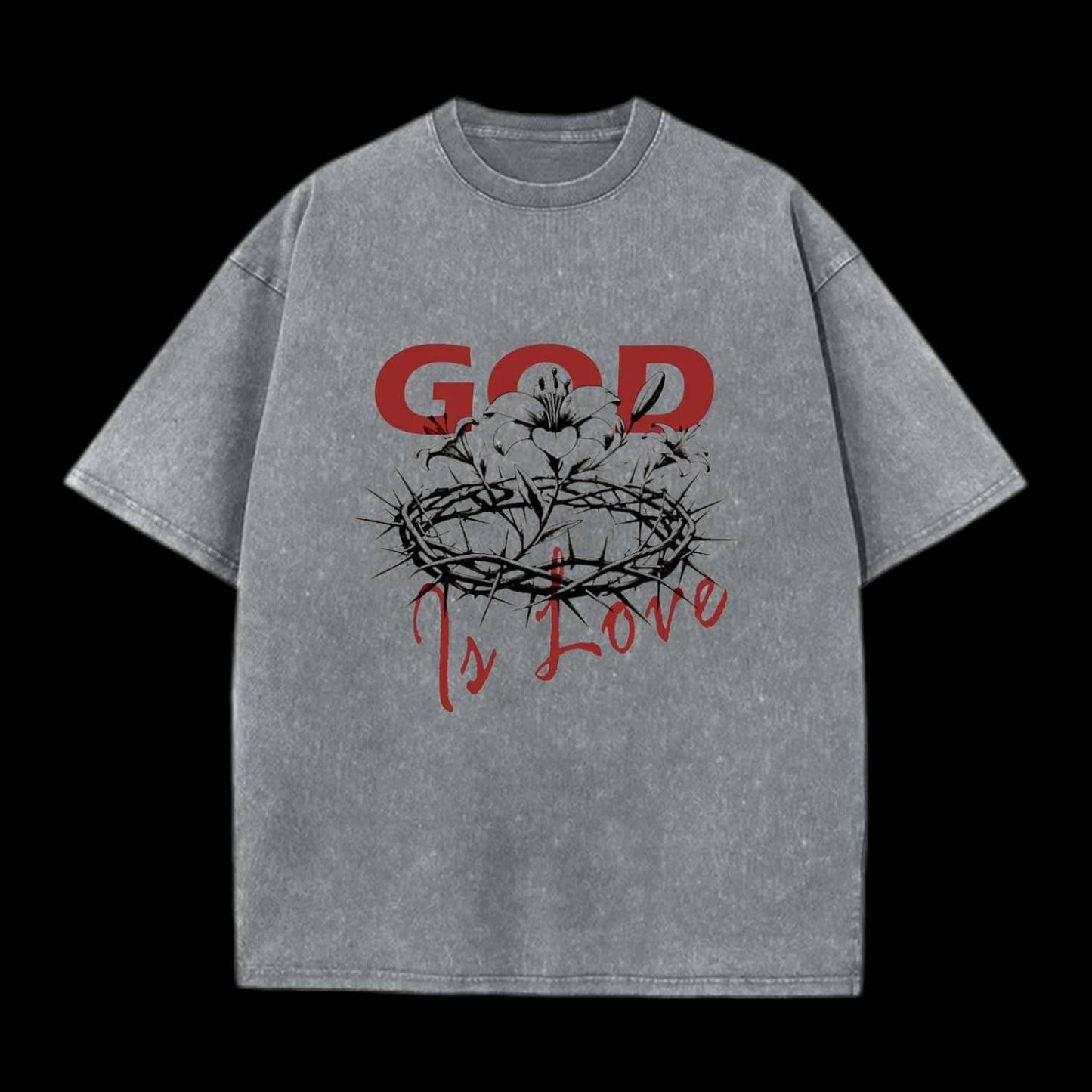 God Is Love Christian Washed T-Shirt