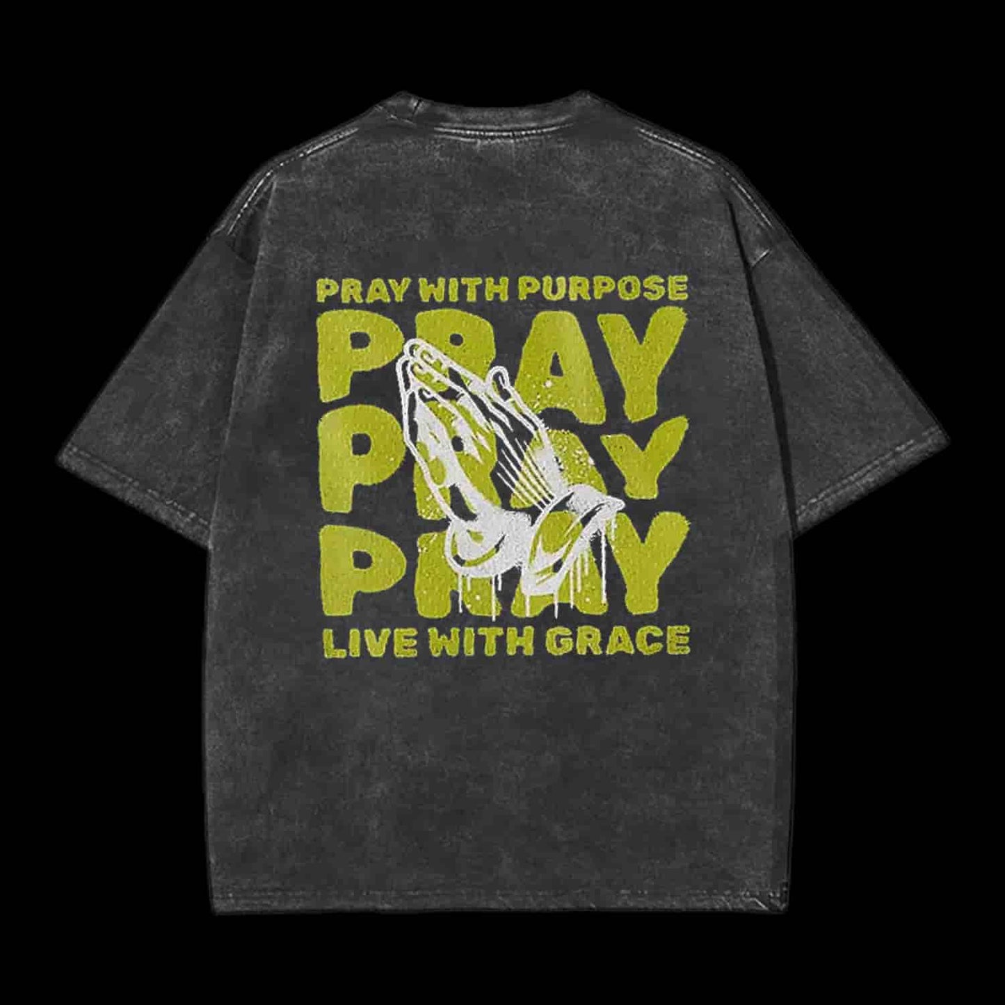 Pray With Purpose White Christian Tee