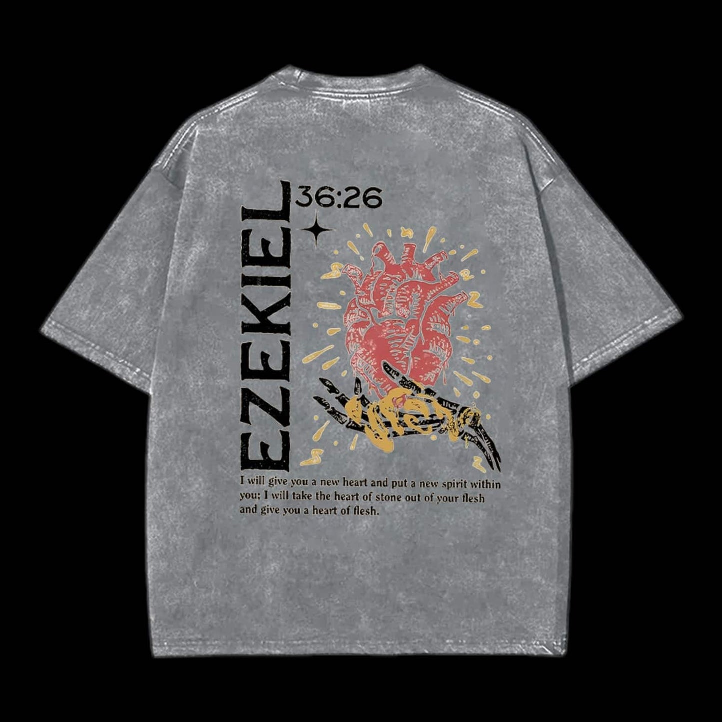 Ezekiel 3626 I Will Give You A New Heart Printed Men's Tee