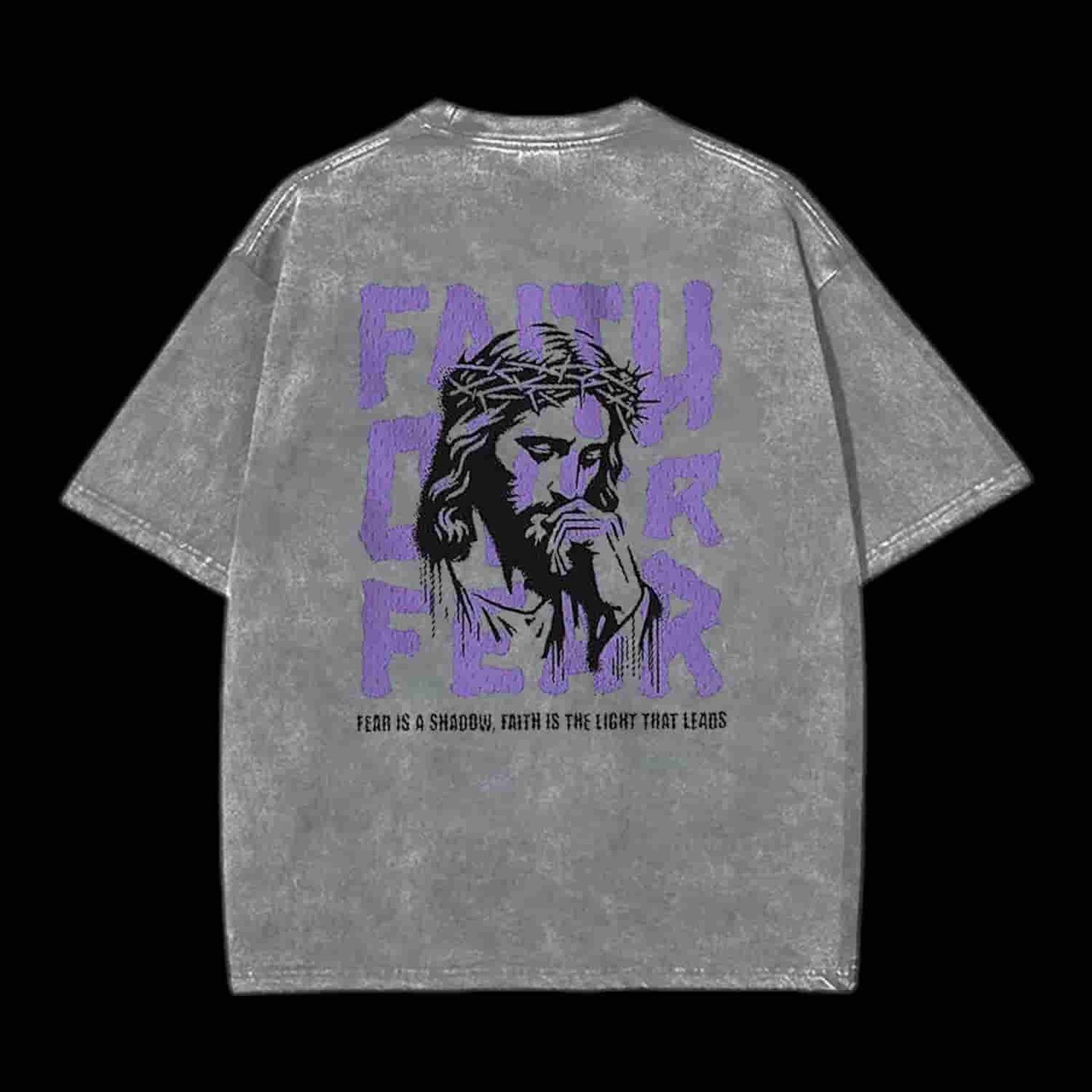 Faith Over Fear White Christian Tee