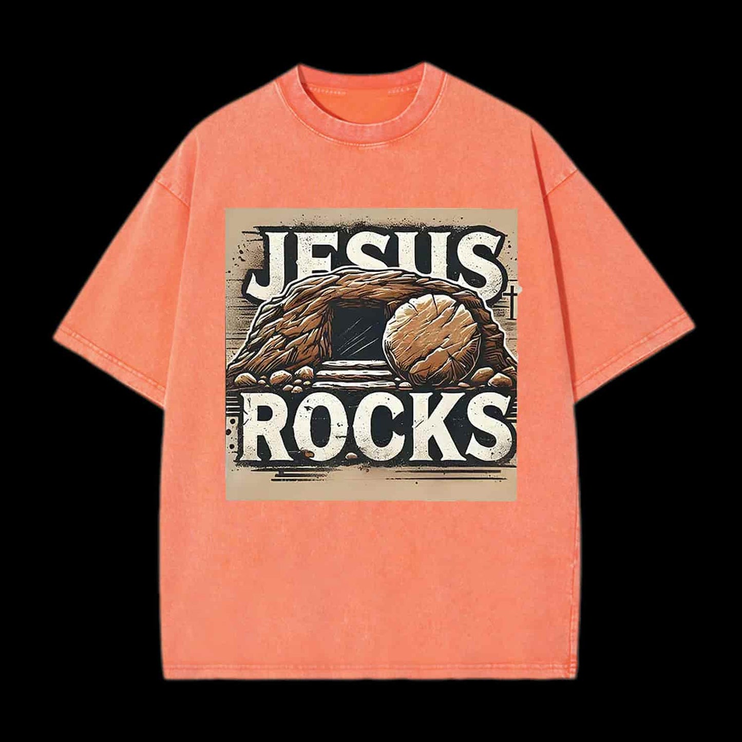 JESUS ROCKS CHRISTIAN TEE