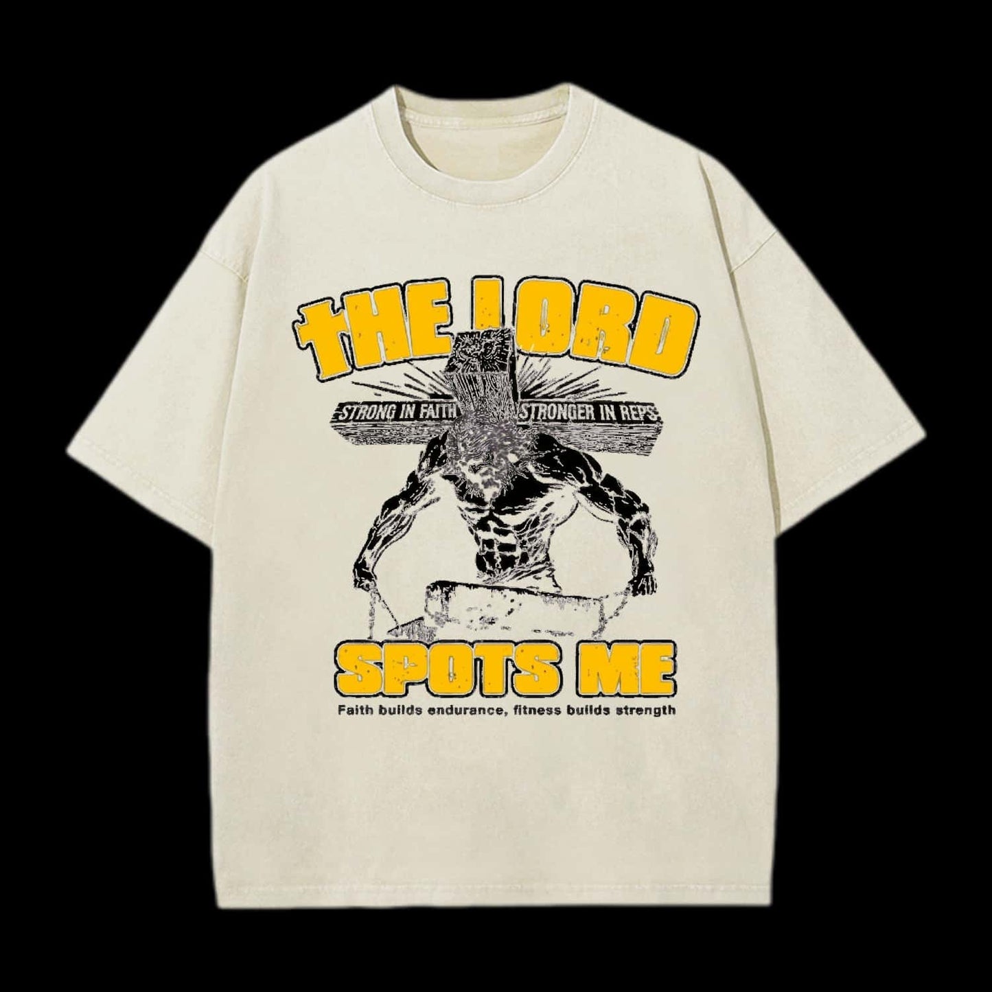 The Lord Spots Me God Gym Graphic Acid Tee
