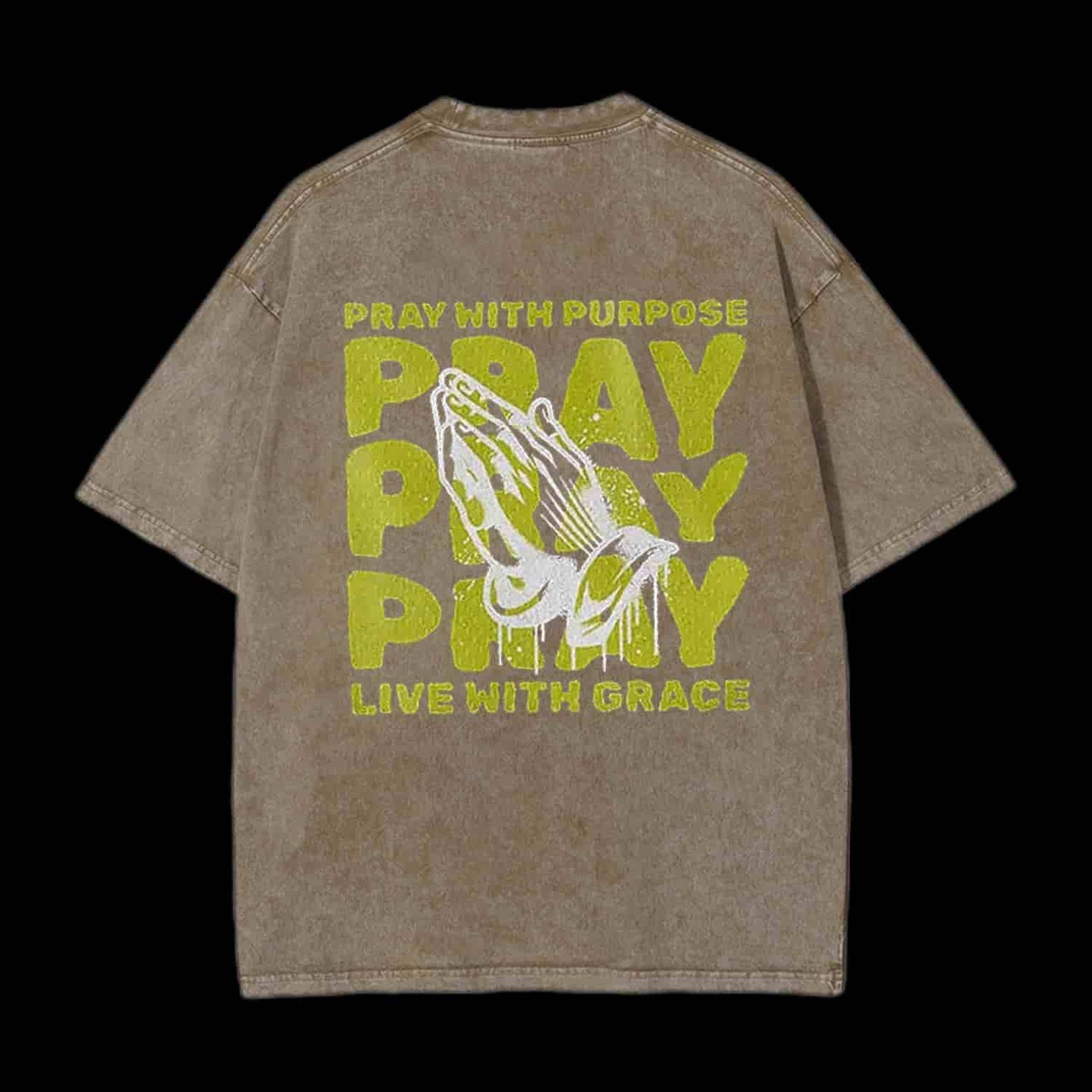 Pray With Purpose White Christian Tee